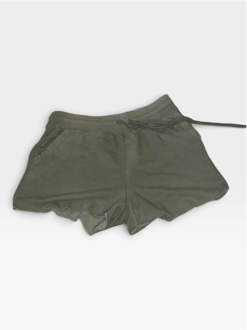 aerie Army Green Sweatpant Style Cut Off Short - Size XS